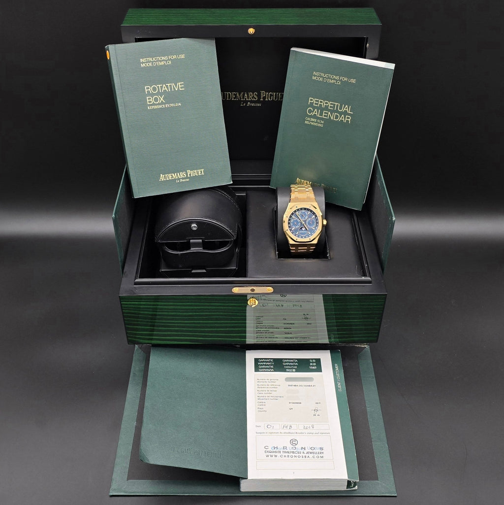 Audemars Piguet Royal Oak Perpetual Calendar 18k Yellow Gold With Original Box And Papers - Chronologic