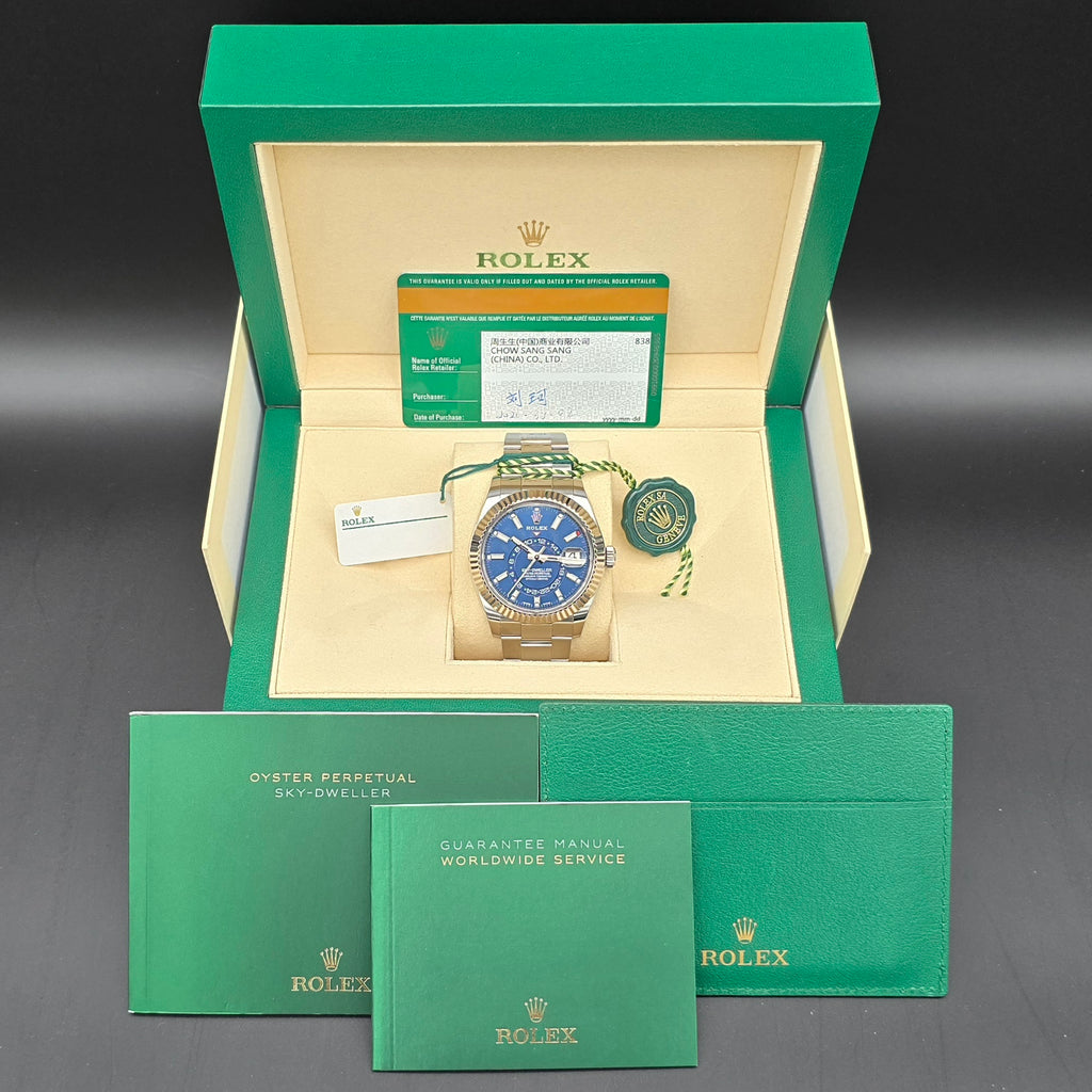 Rolex Sky - Dweller 42mm Blue Dial Complete Set - Chronologic