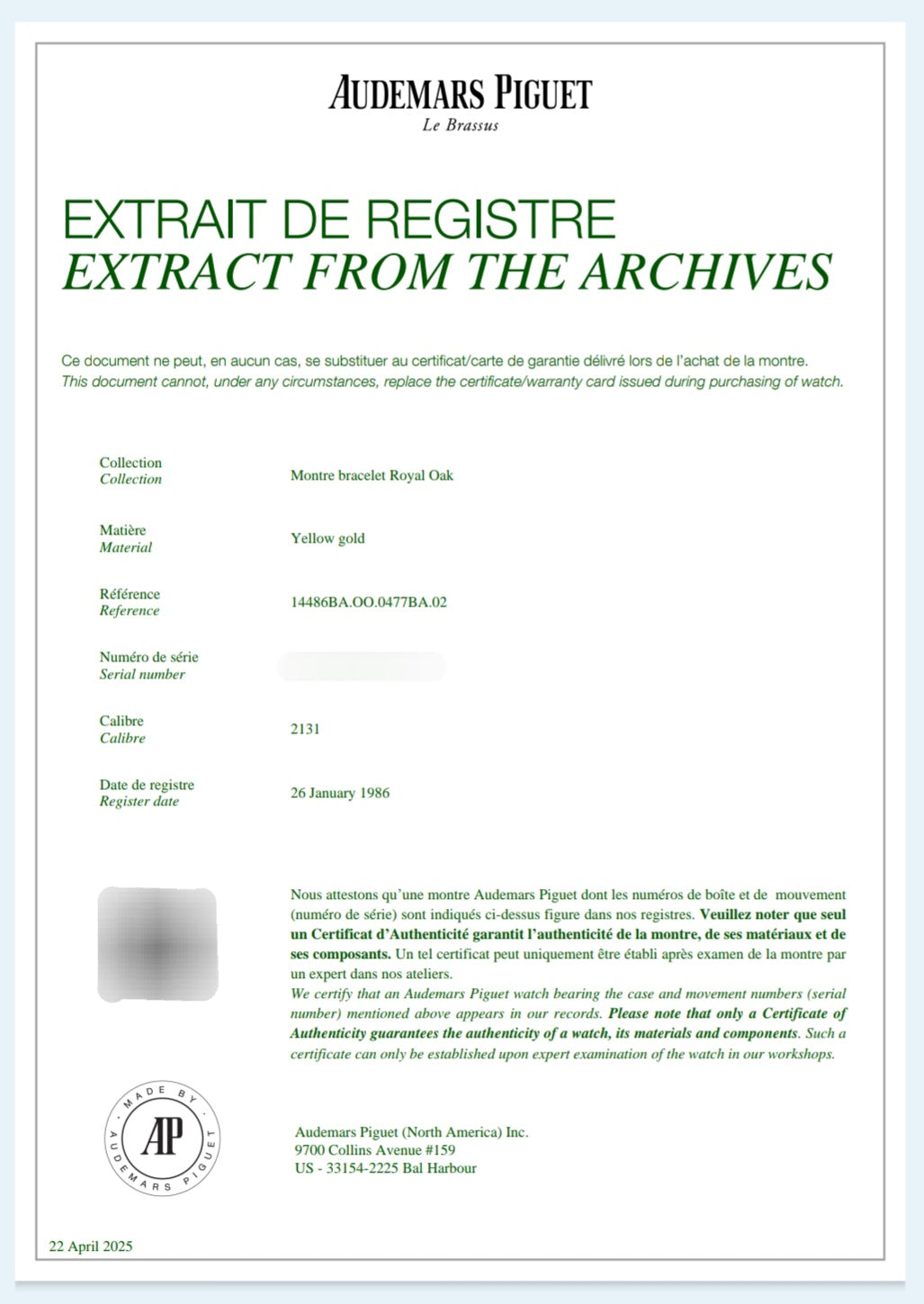Audemars Piguet Royal Oak 35mm 18k Yellow Gold Rare